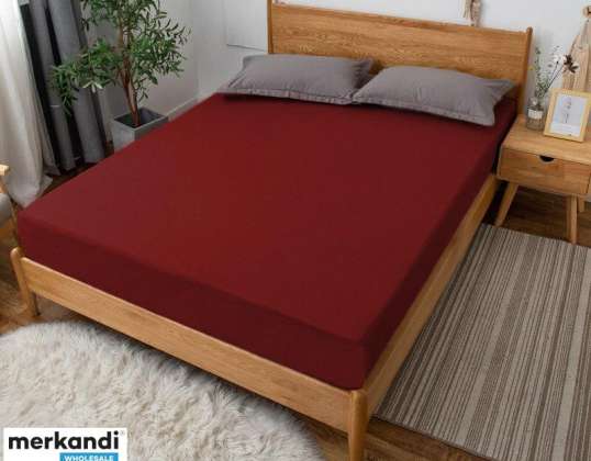 ELASTICKÉ PROSTĚRADLO JERSEY S GUMIČKOU 140x200 BAVLNA BURGUNDSKÁ