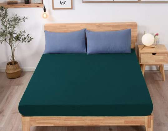FROTTÉ FASONGSYDD LAKEN 200x200 cm FLASKEGRØNN (FK200200-GRØNN)