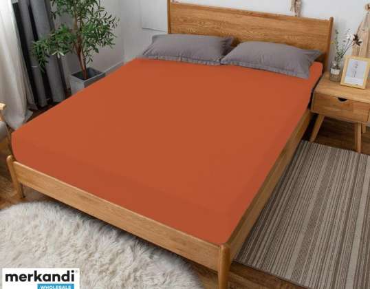 SILNÉ ŽERZEJOVÉ ELASTICKÉ PROSTĚRADLO 80x160 BAVLNĚNÁ CIHLA