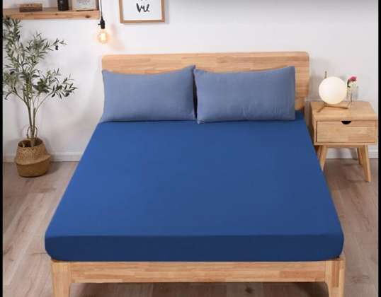 JERSEY HOESLAKEN MET ELASTIEK 120x200 VIERKANT KORENBLOEM