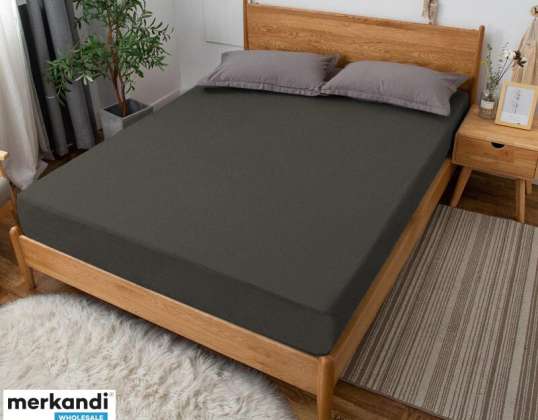 DICKES FROTTEEBLATT MIT GUMMIZUG 200x220 cm GRAPHIT (FG200220-GRAPH)