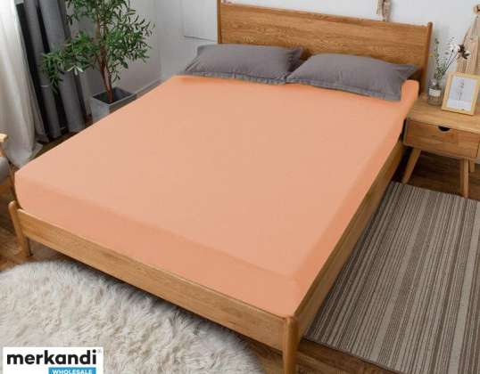 DIKKE BADSTOF MET ELASTIEK 140x200 BADSTOF ZALM