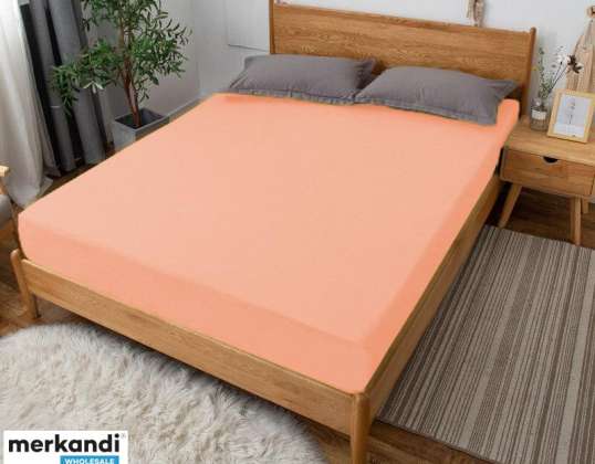 SILNÉ ELASTICKÉ PROSTÝŘOVÉ ŽERZEJ S GUMIČKOU 160x200 BAVLNA LOSOS