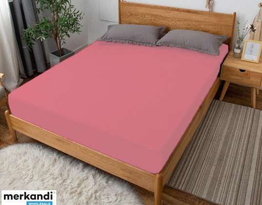 ELASTICKÉ PROSTĚRADLO 200x200 BAVLNA RŮŽOVÁ