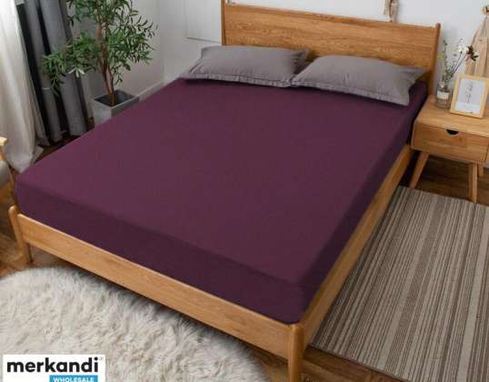 DICKES JERSEY-SPANNBETTTUCH 100x200 cm PFLAUME (JG100200-SLIW)