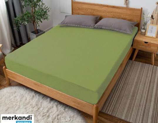 DIKKE BADSTOF MET ELASTISCHE BAND 80x200 BADSTOF GRAS