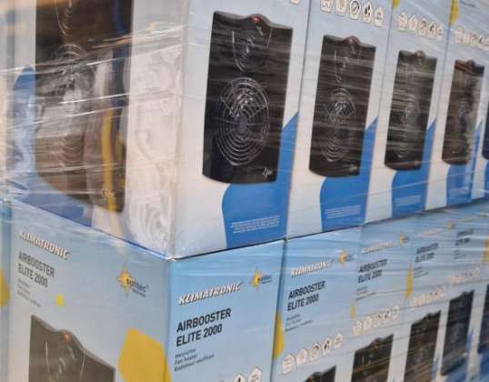 SUNTEC Varmeventilator AirBooster Elite 2000 - 2000 Watt - 2 varmetrin - Elektrisk energibesparelse - Perfekt til stue - Soveværelse eller kontor