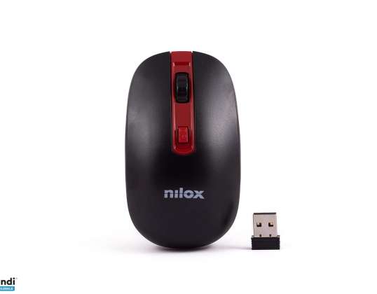 Nilox SOURIS SANS FIL NOIR/ROUGE 1600 DPI