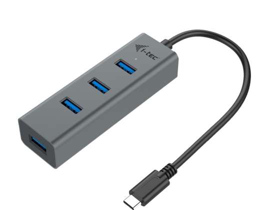 I Tec USB C METALL HUB MIT 4 ANSCHLÜSSEN 4X USB 3.0