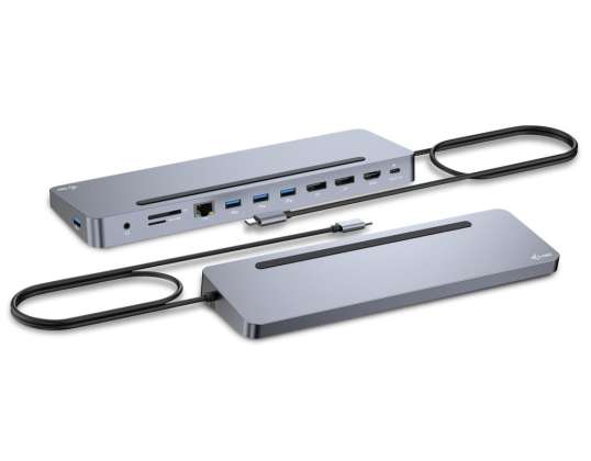 I Tec USB C ΜΕΤΑΛΛΙΚΗ 4K 3X PD ΟΘΟΝΗ 100W