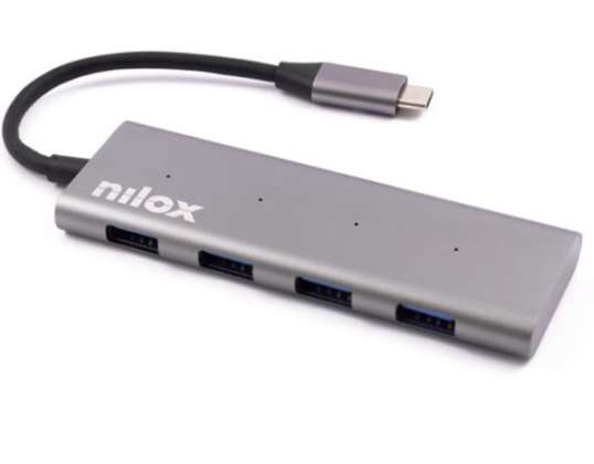 Nilox HUB USB C VERS 4 USB 3.0