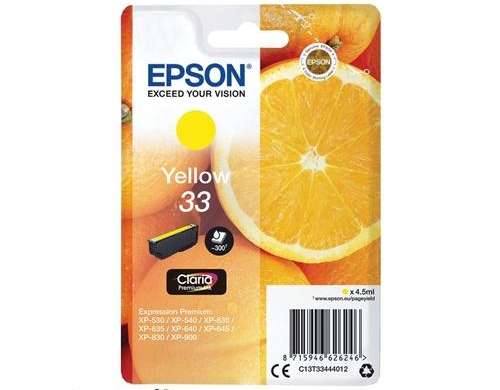 CARTOUCHE T33 JAUNE ORANGE 4811
