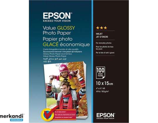 PAPIER PHOTO BRILLANT VALEUR 10X15CM 4619