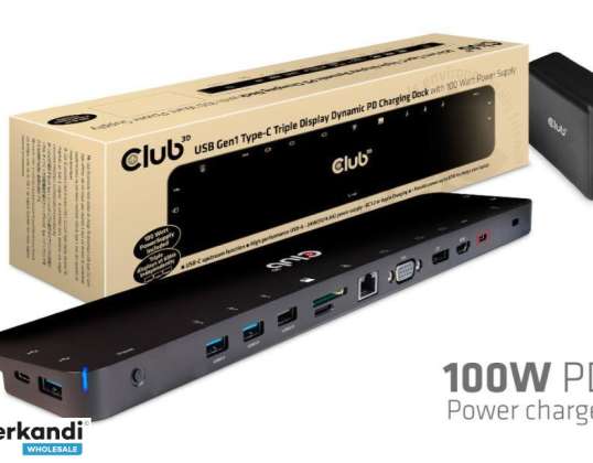 STATION D’ACCUEIL USB-C UNIV.3X 100WATT PUISSANCE 6451