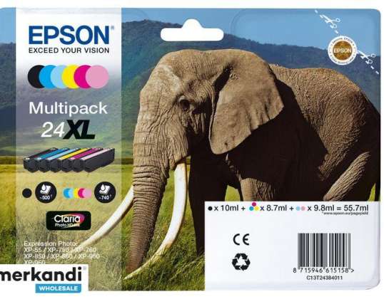 MULTIPACK 24XL 6PCS NOIR ET COULEURS 4626