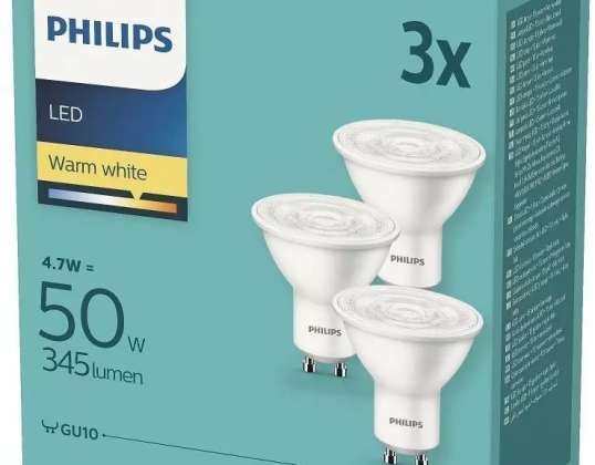 DIS LED 50W GU10 WW 36D 3CT/8 PHILI 6579