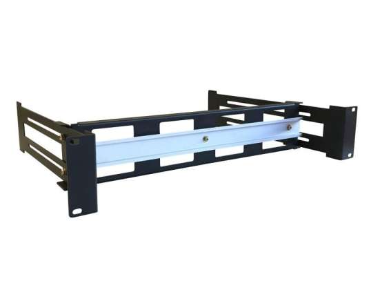 RAIL DIN 2U RÉGLABLE NOIR 457