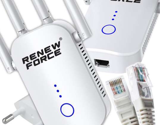 Repetidor extensor de rango Wi-Fi 1200Mbps 5G largo alcance 4 antenas POTENTE CF-WR758AC