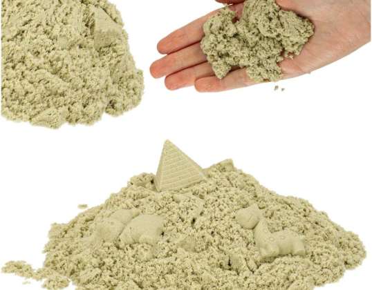 Kinetinis smėlis 1 kg maiše natūralus smėlio spalvos