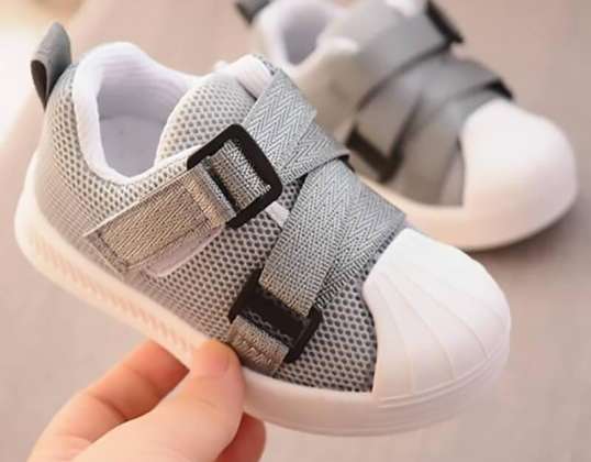 Zapatos para niños pequeños Tippy Toes (gris) - bbys | Zapatos de bebé suaves | Primeros zapatos cómodos
