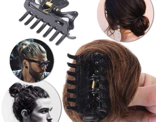 Sünteetiline juuksekukkel HairNew (must) ~ mnbun | Sünteetiline juuksepats | Klambriga juuksekukk | Lihtne juuste kujundamise tarvik