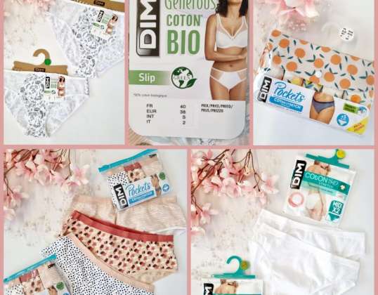 070063 women's briefs from DIM. Sizes: 36/38, 40/42, 44/46, 48/50