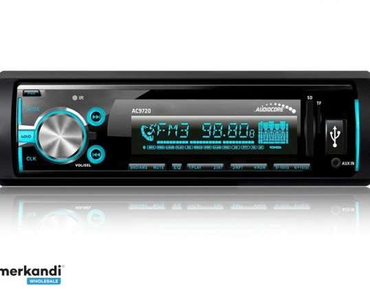 Радиоплеър Audiocore AC9720 B MP3/WMA/USB/RDS/SD ISO Bluetooth Многоцветен