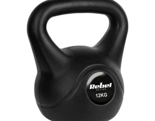 Kettlebell bitumiczny 12 kg REBEL ACTIVE