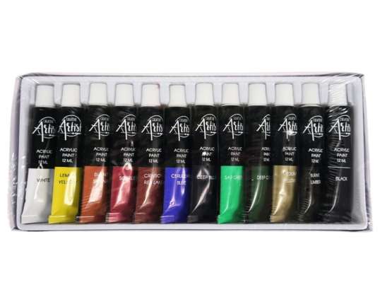 Set de peinture acrylique 12 ml set de 12 couleurs Creative Artist