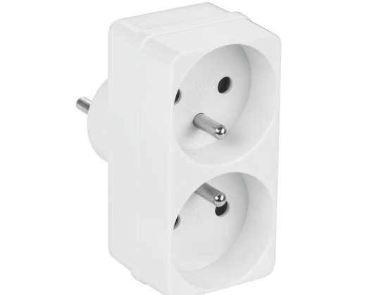 Divisor de rede Rebel 1 plug / 2 tomadas