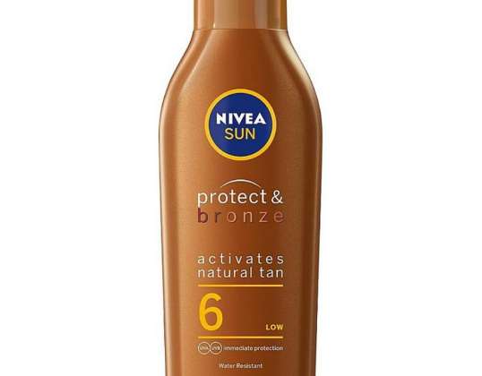 NIVEA SUN Protect &amp; Ampère; Lotion autobronzante bronze SPF6 200ml