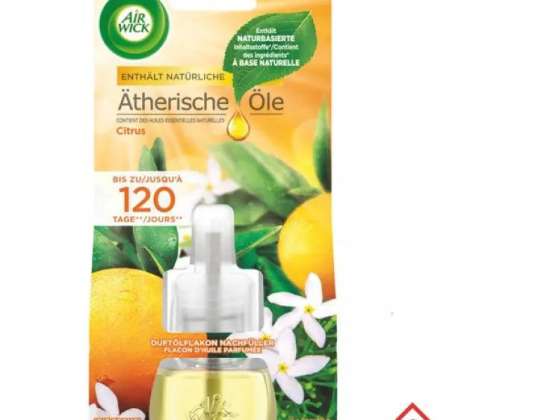 Airwick Láhev na vonný olej NFP 19ml Citrus Aroma Osvěžovač pokojové vůně bez plamene