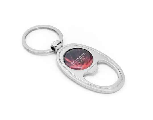 Porte-clés en métal BLAKE en argent Design robuste