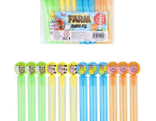 Bauernhof Party Seifenblasentuben 4ml  10 5cm  4er Pack für Kindergeburtstage und Events