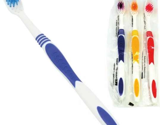 Brosse à dents Classic Clean Medium Hard 4 couleurs assorties Soins dentaires efficaces pour toute la famille