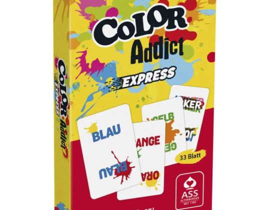 Color Addict 33 cartes dans une boîte pliante pratique Jeu de réaction rapide coloré