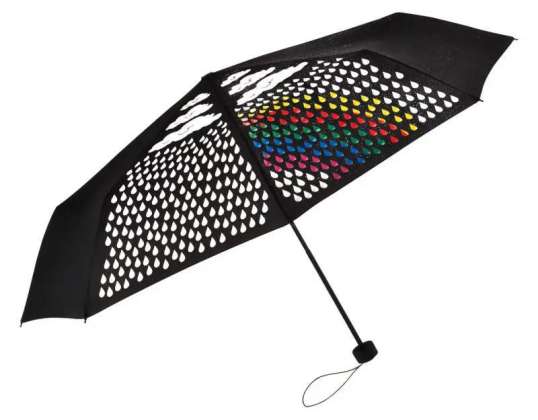 Colormagic Mini sulankstomas skėtis Juodas Kompaktiškas ir stilingas keliaujantiems