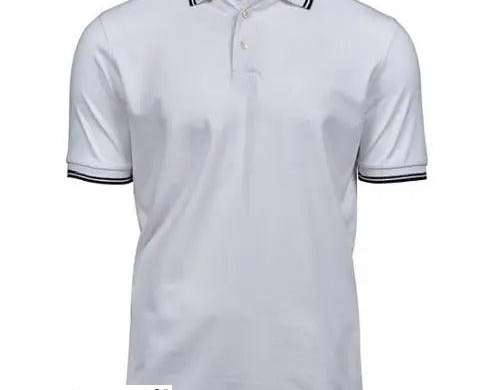 Luksusowa męska koszulka polo w paski, elegancja w ruchu