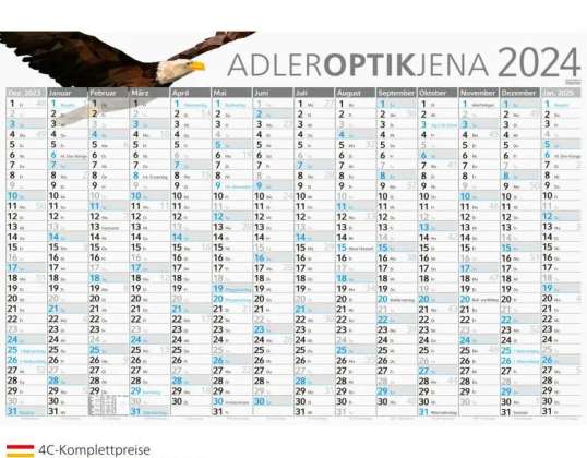 Horizon Eco-Friendly Calendar L 4C Print Holidays Blue Light Gray