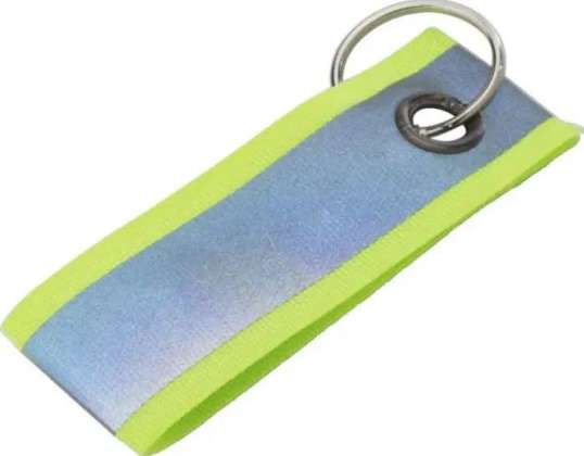 Porte-clés en polyester avec réflecteurs Aliyah : Accessoire pratique pour la visibilité et la sécurité