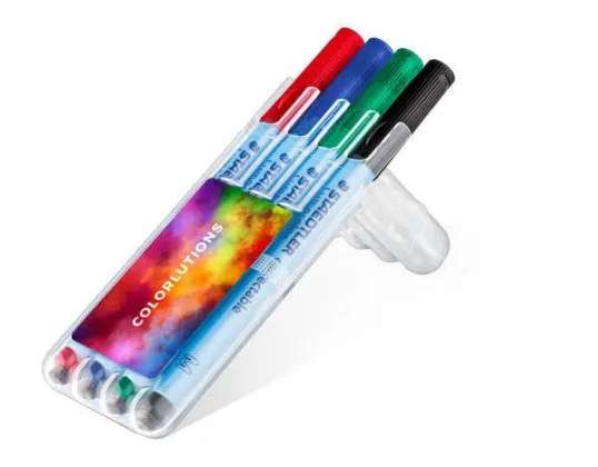 STAEDTLER Lumocolor korrigerbare markører sett med 4 gjennomsiktige