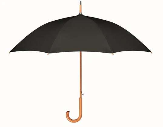 Parapluie élégant CUMULI en matériau RPET recyclé Noir Stable et durable
