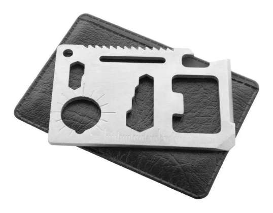 Gyver Multitool in Silver Versatile įrankių rinkinys kasdieniam gyvenimui ir ekstremalioms situacijoms