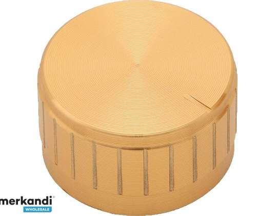 Bouton de potentiomètre doré diamètre 30mm