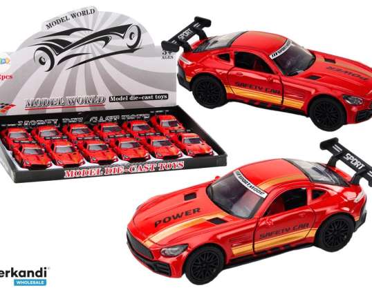 Voiture de sport 1:32 Figurine Rouge Spoiler Métal