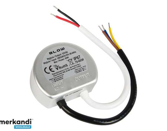 70 605# Impulssyöttö 12v/5a 60w metalli