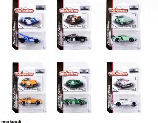 Vehículo majorette porsche premium cars 6 tipos mix