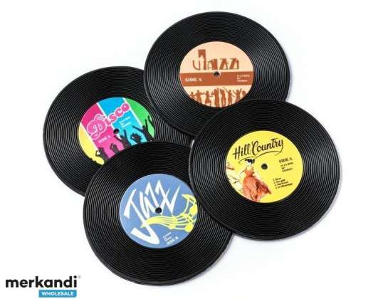 Onderzetters 4 stuks VINYL RETRO