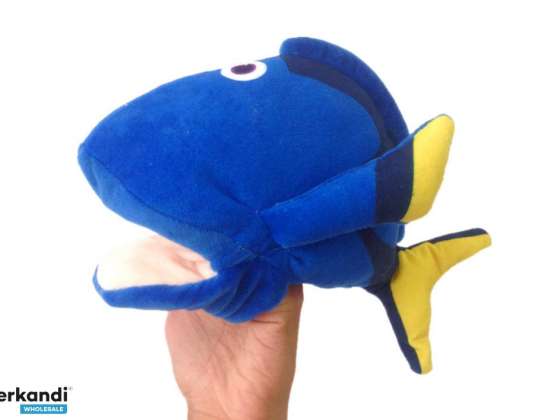 Plišana maskota lutke plave ribe 25 cm
