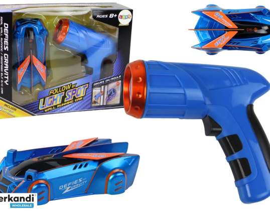 NEL 17025 Sportwagen fährt an Wand Decke Laser Blau